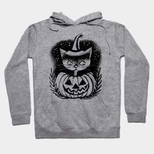 Cute Cat in Pumpkin - Halloween Hoodie